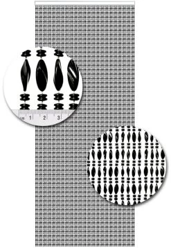 Vliegengordijn Kralen Op Maat: Chios Zwart -Gordijn Promotie Winkel 1979362533