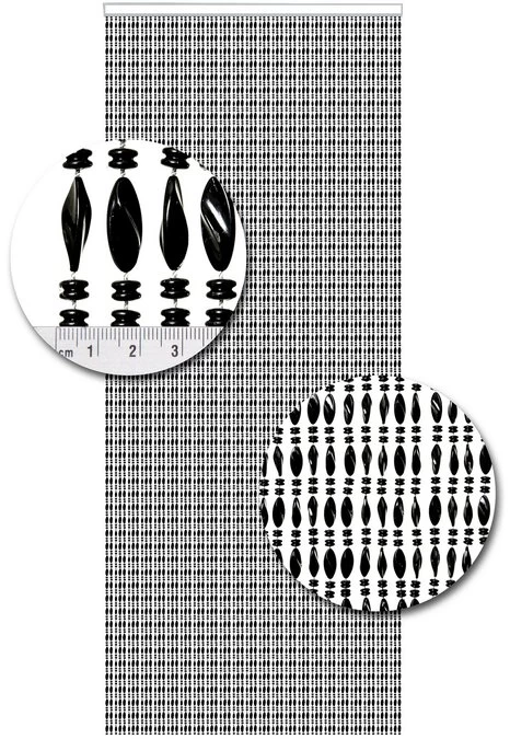 Vliegengordijn Kralen Op Maat: Chios Zwart 4 Vliegengordijn Kralen Op Maat: Chios Zwart - Afbeelding 2