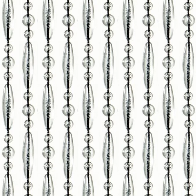 Vliegengordijn Kralen Op Maat: Verspringen Transparant (zwarte Draad) 3 Vliegengordijn Kralen Op Maat: Verspringen Transparant (zwarte Draad)