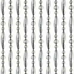 Vliegengordijn Kralen Op Maat: Verspringen Transparant (zwarte Draad)