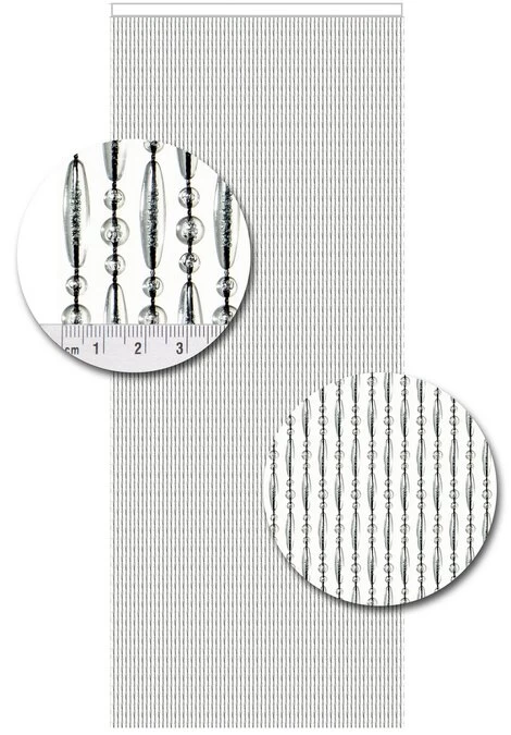 Vliegengordijn Kralen Op Maat: Verspringen Transparant (zwarte Draad) 4 Vliegengordijn Kralen Op Maat: Verspringen Transparant (zwarte Draad) - Afbeelding 2