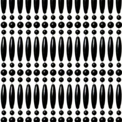 Vliegengordijn Kralen Op Maat: Recht Zwart