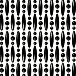 Vliegengordijn Kralen Op Maat: Verspringen Zwart