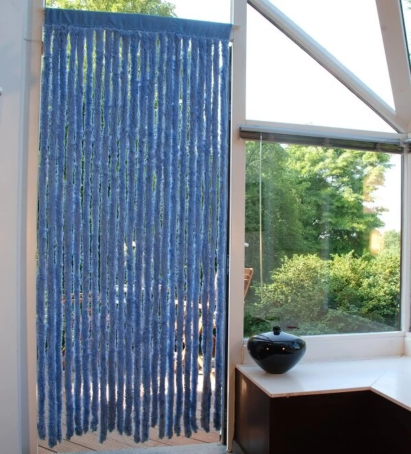 Vliegengordijn Kattenstaart Sweety Blauw (max 90x200cm) 4 Vliegengordijn Kattenstaart Sweety Blauw (max 90x200cm) - Afbeelding 2