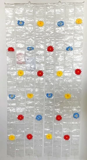 Vliegengordijn Met Foto Insteekvakjes En Bloemen 90x200cm 4 Vliegengordijn Met Foto Insteekvakjes En Bloemen 90x200cm - Afbeelding 2