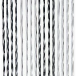 Vliegengordijn Victoria 100x240cm (wit-zilver)