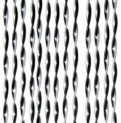 Vliegengordijn Opal 100x240cm (zilver-zwart)