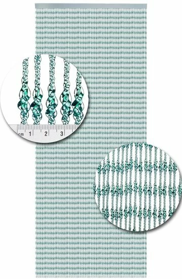 Vliegengordijn Pisa Zeegroen 92x210cm 4 Vliegengordijn Pisa Zeegroen 92x210cm - Afbeelding 2