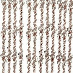 Vliegengordijn Pisa Transparant-wit-rood 92x210cm