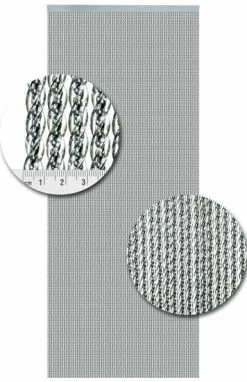 Vliegengordijn Luxe Venetië Zilver 100x240cm -Gordijn Promotie Winkel 1979364069 2