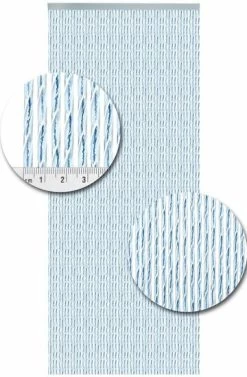Vliegengordijn Luxe Bali Blauw-transparant 100x240cm -Gordijn Promotie Winkel 1979364762 2