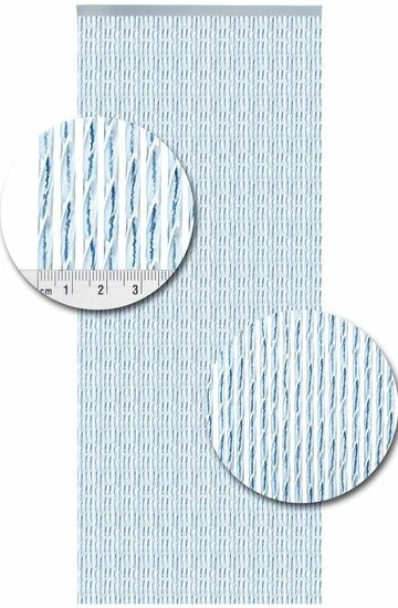 Vliegengordijn Luxe Bali Blauw-transparant 100x240cm 4 Vliegengordijn Luxe Bali Blauw-transparant 100x240cm - Afbeelding 2