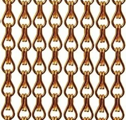 Vliegengordijn Kettingen Oranje Glans 100x240cm