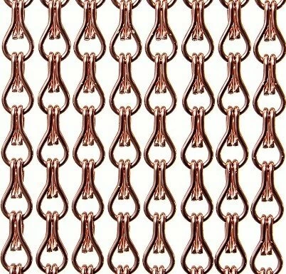 Vliegengordijn Kettingen Koper Glans 90x210cm 3 Vliegengordijn Kettingen Koper Glans 90x210cm