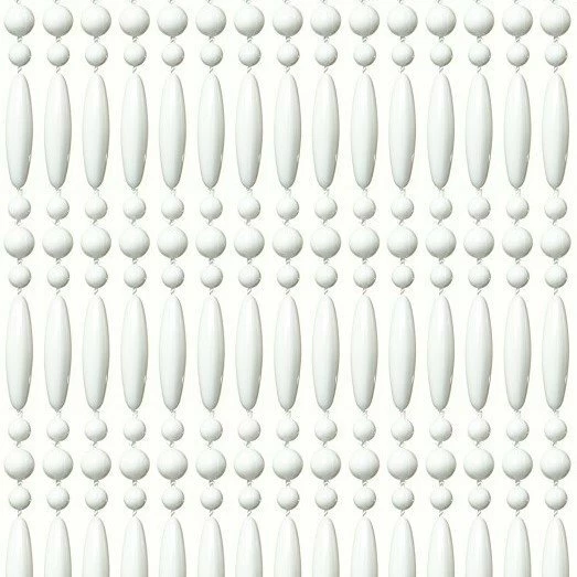 Vliegengordijn Kralen Recht Wit 90x210cm 3 Vliegengordijn Kralen Recht Wit 90x210cm