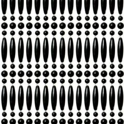 Vliegengordijn Kralen Recht Zwart 90x210cm