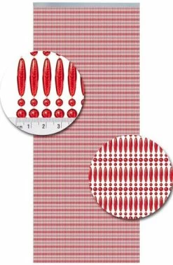 Vliegengordijn Kralen Recht Rood Transparant 90x210cm -Gordijn Promotie Winkel 1979364936