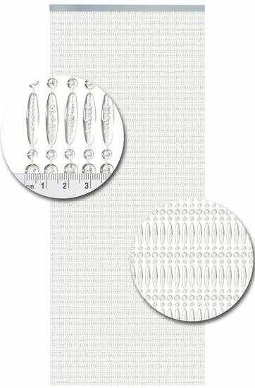 Vliegengordijn Kralen Recht Transparant 90x210cm 4 Vliegengordijn Kralen Recht Transparant 90x210cm - Afbeelding 2
