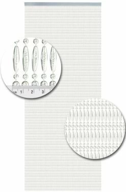 Vliegengordijn Kralen Recht Transparant 90x210cm -Gordijn Promotie Winkel 1979364963