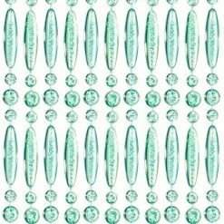 Vliegengordijn Kralen Recht Turquoise Transparant 90x210cm