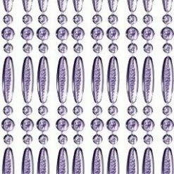 Vliegengordijn Kralen Recht Paars Transparant 90x210cm