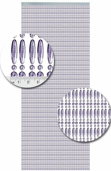 Vliegengordijn Kralen Recht Paars Transparant 90x210cm 4 Vliegengordijn Kralen Recht Paars Transparant 90x210cm - Afbeelding 2