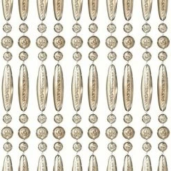 Vliegengordijn Kralen Recht Champagne Transparant 90x210cm