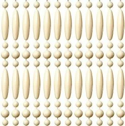 Vliegengordijn Kralen Recht Creme 90x210cm