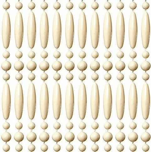 Vliegengordijn Kralen Recht Creme 90x210cm 3 Vliegengordijn Kralen Recht Creme 90x210cm
