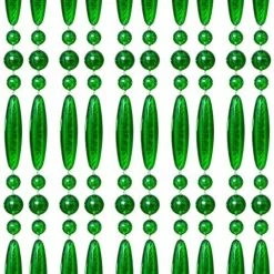 Vliegengordijn Kralen Recht Groen Transparant 90x210cm
