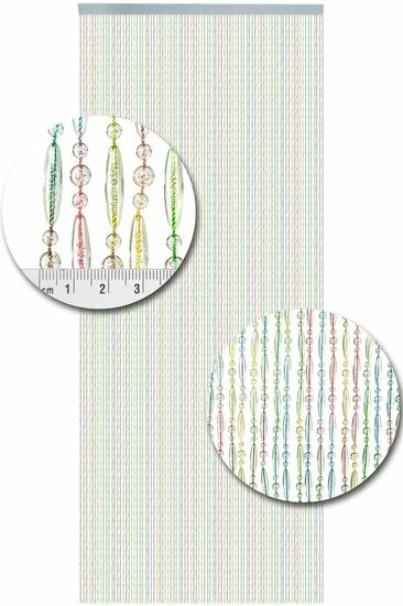 Vliegengordijn Kralen Multi Color 90x210cm 4 Vliegengordijn Kralen Multi Color 90x210cm - Afbeelding 2