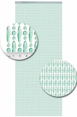 Vliegengordijn Kralen Turquoise Transparant 90x210cm -Gordijn Promotie Winkel 1979365203 2