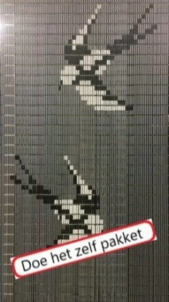 Vliegengordijn Bouwpakket Zwaluwen Zilver 90x210cm