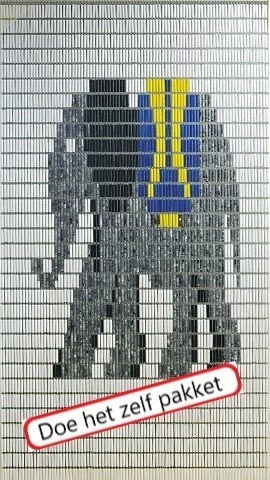 Vliegengordijn Bouwpakket Olifant 90x210cm 3 Vliegengordijn Bouwpakket Olifant 90x210cm