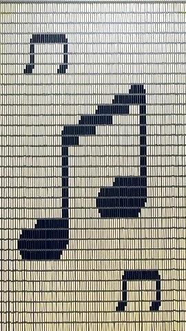 Vliegengordijn Bouwpakket Muzieknoten 90x210cm 3 Vliegengordijn Bouwpakket Muzieknoten 90x210cm