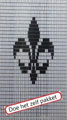 Vliegengordijn Bouwpakket Franse Lelie Wit/antraciet 90x210cm 3 Vliegengordijn Bouwpakket Franse Lelie Wit/antraciet 90x210cm