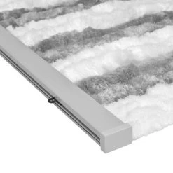 Vliegengordijn Kattenstaart 90x220cm Grijs/wit Duo -Gordijn Promotie Winkel 1979365575 1