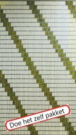 Vliegengordijn Bouwpakket 4 Diagonale Strepen 90x210cm