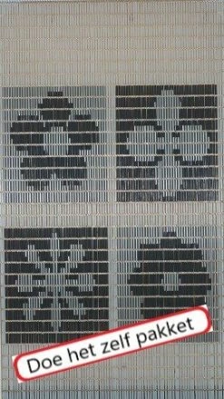 Vliegengordijn Bouwpakket 4 Vlakken Met Bloemen 90x210cm