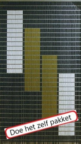 Vliegengordijn Bouwpakket 4 Blokken 90x210cm 3 Vliegengordijn Bouwpakket 4 Blokken 90x210cm