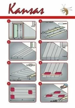 Breed Vliegengordijn 150x235cm Kansas Maxi Grijs -Gordijn Promotie Winkel 1979366253