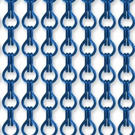 Vliegengordijn Kettingen Blauw Glans 100x240cm 3 Vliegengordijn Kettingen Blauw Glans 100x240cm