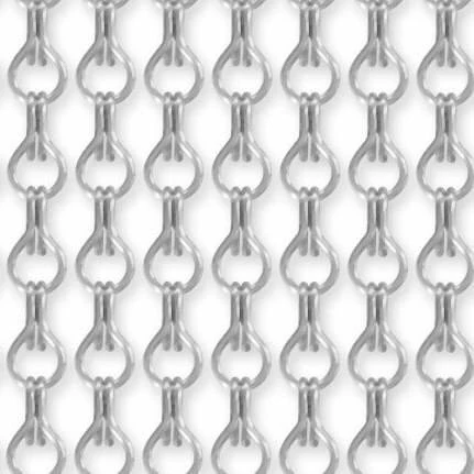 Vliegengordijn Kettingen Zilver Mat 100x240cm 3 Vliegengordijn Kettingen Zilver Mat 100x240cm