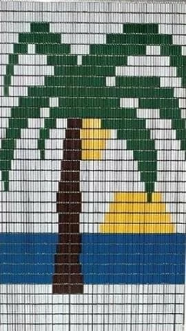 Vliegengordijn Bouwpakket Palmboom Met Kokosnoten 100x240cm 4 Vliegengordijn Bouwpakket Palmboom Met Kokosnoten 100x240cm - Afbeelding 2