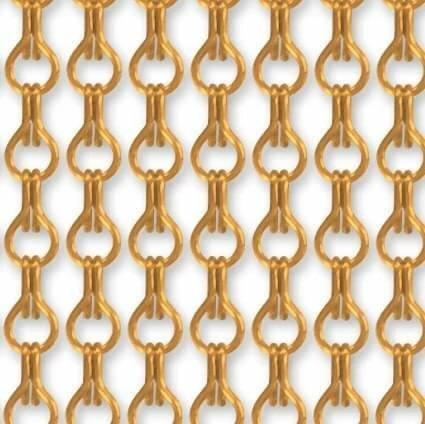 Vliegengordijn Kettingen Goud Glans 100x240cm 3 Vliegengordijn Kettingen Goud Glans 100x240cm