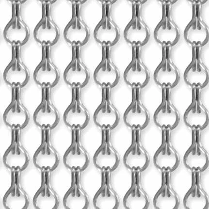 Vliegengordijn Kettingen Zilver Glans 100x240cm 3 Vliegengordijn Kettingen Zilver Glans 100x240cm