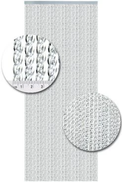 Vliegengordijn Luxe Venetië Wit 100x240cm -Gordijn Promotie Winkel 1979366667 1