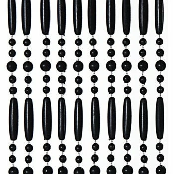 Vliegengordijn Kralen Perla Zwart 90x220cm (90 Strengen) 3 Vliegengordijn Kralen Perla Zwart 90x220cm (90 Strengen)