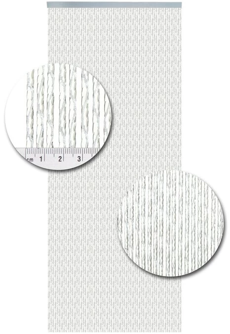 Vliegengordijn Luxe Milano Wit 92x210cm 4 Vliegengordijn Luxe Milano Wit 92x210cm - Afbeelding 2