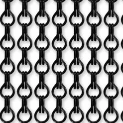 Vliegengordijn Kettingen Zwart Glans 90x210cm